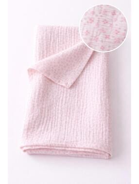 SwaddleMe Muslin Baby Blanket Dainty Pink Floral Swaddle Nursing Receiving